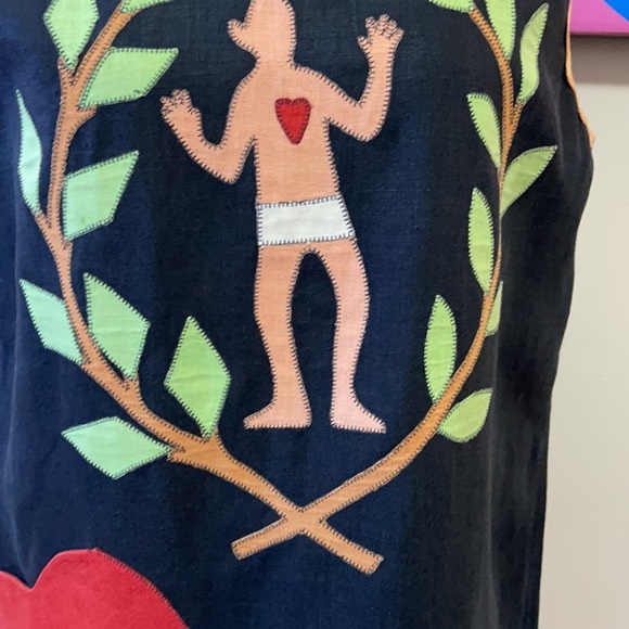 Moschino Cheap Chick Rick Rack Heart Linen Dress - Picture 4 of 14